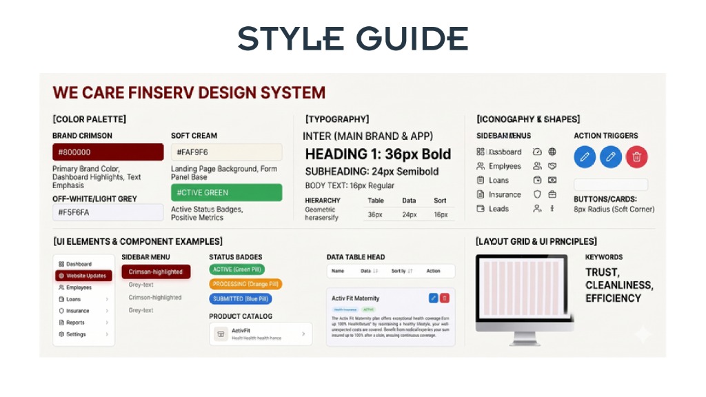 WeCare Finserv Design System — Style Guide