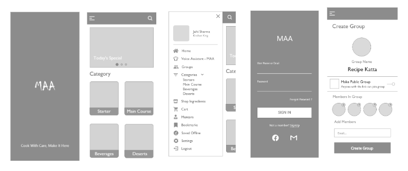 High-Fidelity Wireframes